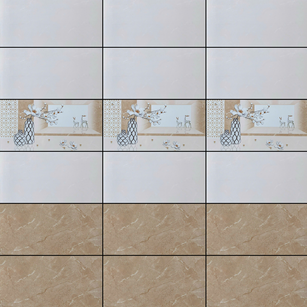 Gạch ốp tường men bóng vân kem điểm hoa văn VG-GZNHT 30x60