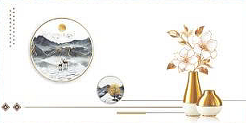 Gạch ốp tường men bóng kính trắng trơn điểm hoa BN-GNZZZ-BD - 30x60 