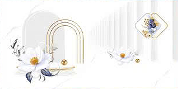Gạch ốp tường men bóng kính trắng vân điểm hoa BN-GNZZD-AD - 30x60