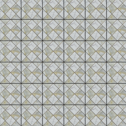  Gạch trang trí đá bóng kính trắng vân xanh hình thoi TT-GZDF - 30x30 