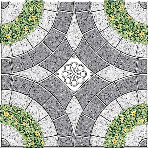  Gạch lát nền sân vườn mờ hoa văn xám DPL-SV-MMT - 50x50 