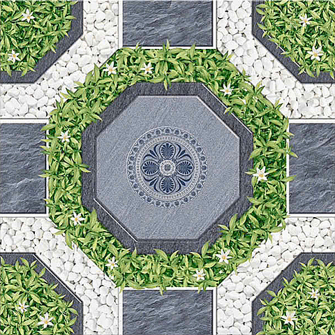  Gạch lát nền sân vườn mờ hoa văn xám DPL-SV-MND - 50x50 