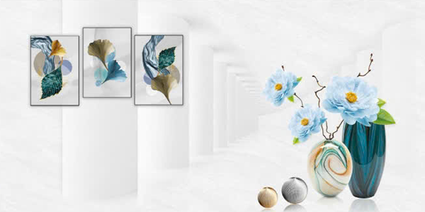 Gạch ốp tường men bóng vân xám điểm hoa KB-GNDV - 30x60