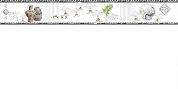 Gạch ốp tường men bóng trắng trơn điểm hoa KB-GNZZ - 30x60