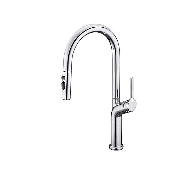 Vòi rửa chén nóng lạnh dây rút KF6060
