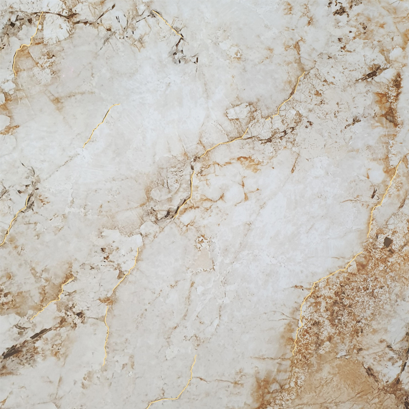 Gạch nền đá bán sứ vân đá vàng nhũ vàng KH-VVZZG - 80x80