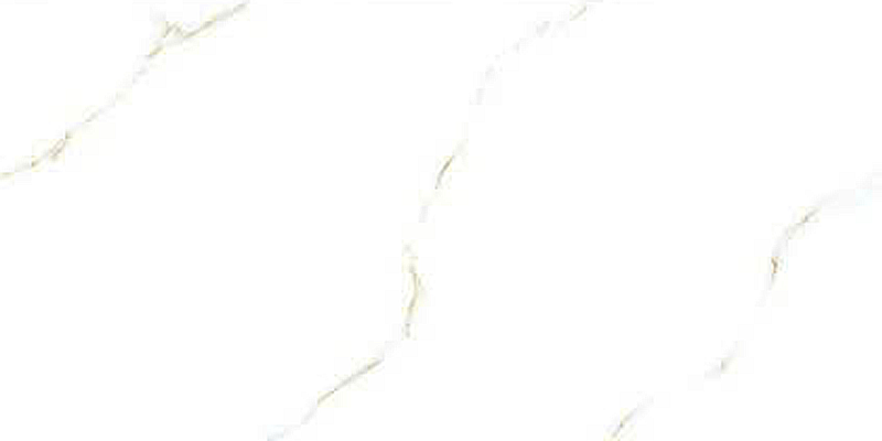 Gạch ốp men bóng trắng vân vàng điểm hoa văn MK-HVF - 40x80