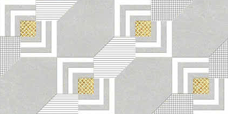 Gạch ốp men bóng vân mây xám điểm hoa văn MK-HVH - 40x80