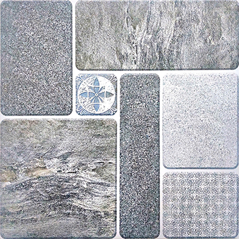  Gạch lát nền sân vườn hoa văn xám MK-MHZN - 50x50 