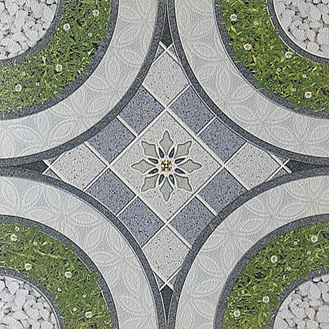  Gạch lát nền sân vườn mờ hoa văn xám MK-SV-MHDD - 50x50 