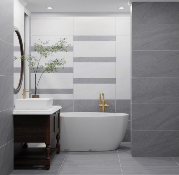 Gạch ốp đá mờ vân đá xám FV-HVGDF-M - 40x80