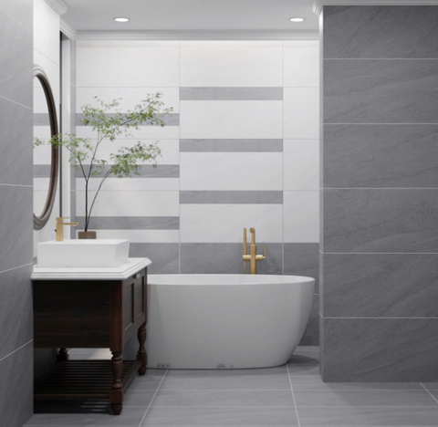  Gạch ốp đá mờ vân đá xám FV-HVGDF-M - 40x80 