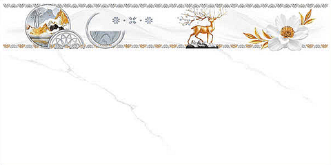  Gạch ốp tường đá bóng kính trắng vân điểm hoa TK-GNZF   - 30x60 