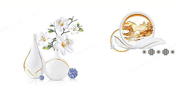 Gạch ốp tường men bóng kính trắng vân điểm hoa TK-GNZTT   - 30x60