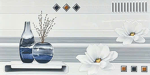  Gạch ốp tường men bóng sọc điểm hoa TN-GNG - 30x60 