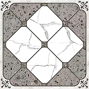 Gạch lát nền đá mờ hoa văn xám TT-GZZFX - 30x30