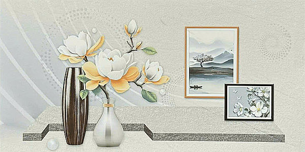 Gạch ốp tường men mờ vân mây xám điểm hoa văn VG-GNTZH 30x60