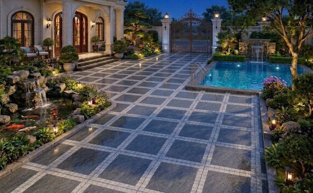 Gạch lát nền sân vườn vân xám GR-MTZV 50x50