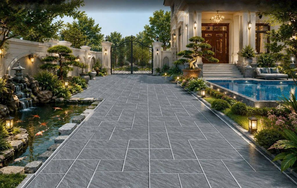Gạch lát nền sân vườn vân xám GR-MTDZ 50x50