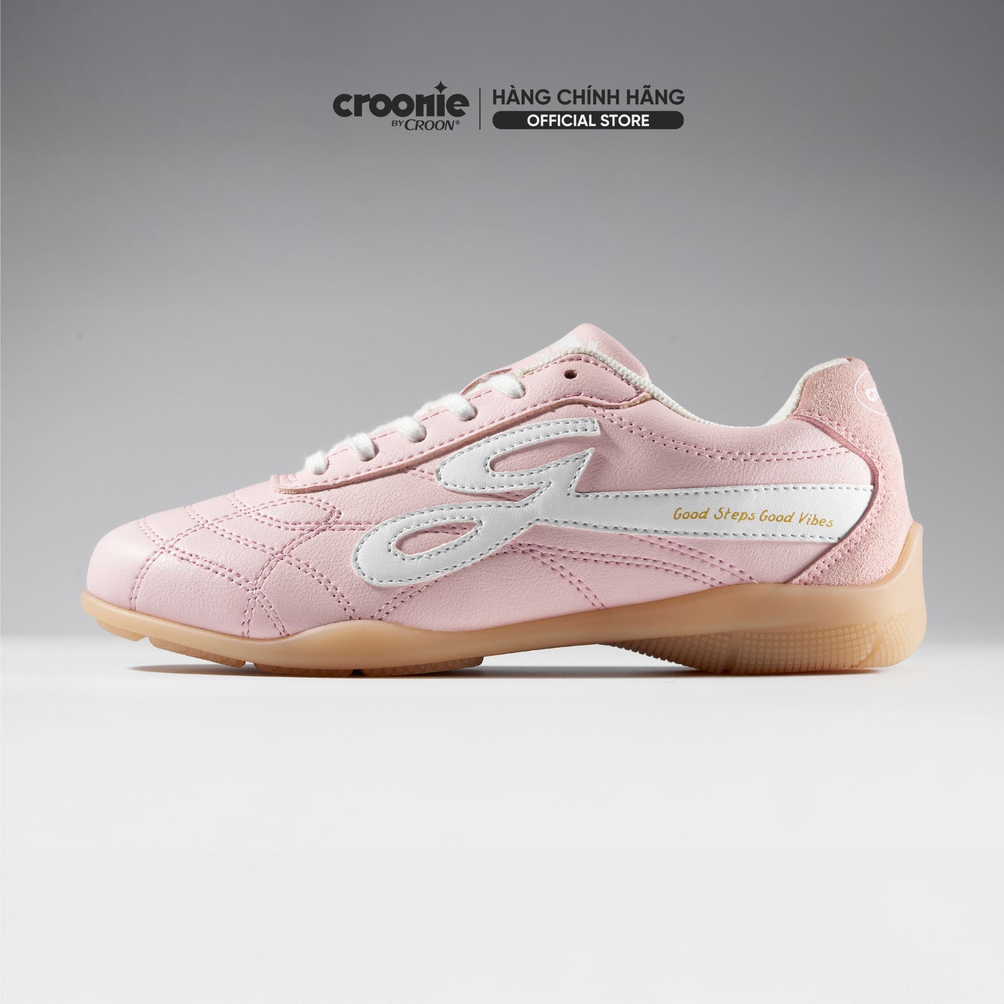  [CHÍNH HÃNG] Giày Sneaker Thời Trang CROONIE by CROON phong cách Block Core, Croonie Pulse Soccer CRi25, Made in Vietnam - Màu Hồng 