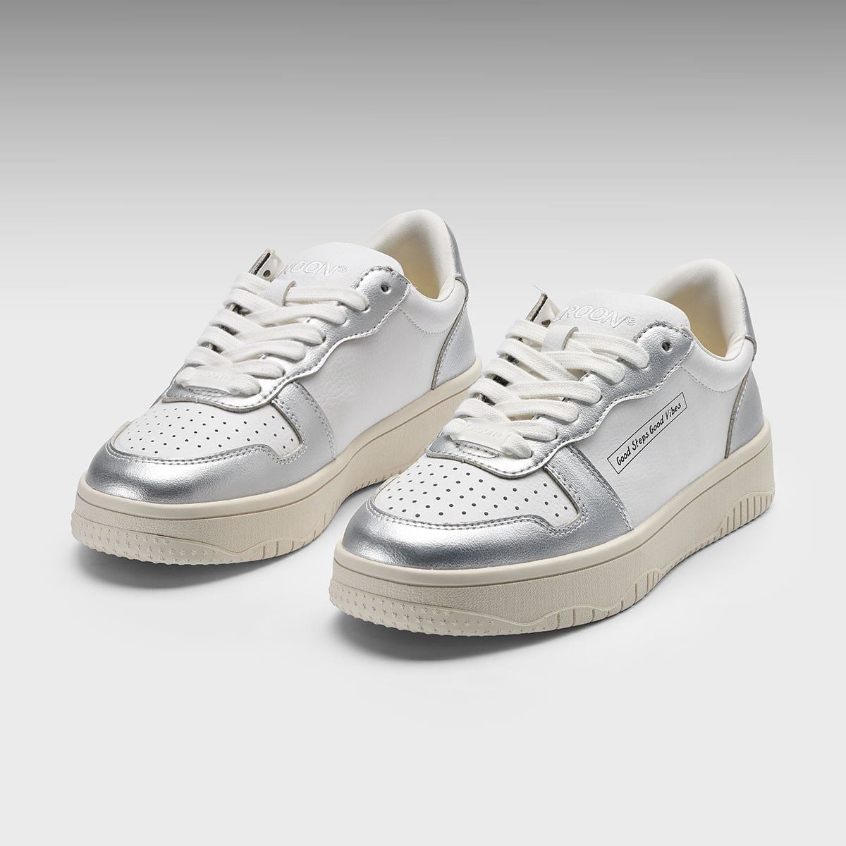  [CHÍNH HÃNG] Giày Sneaker CROON CROURT - Màu Bạc 