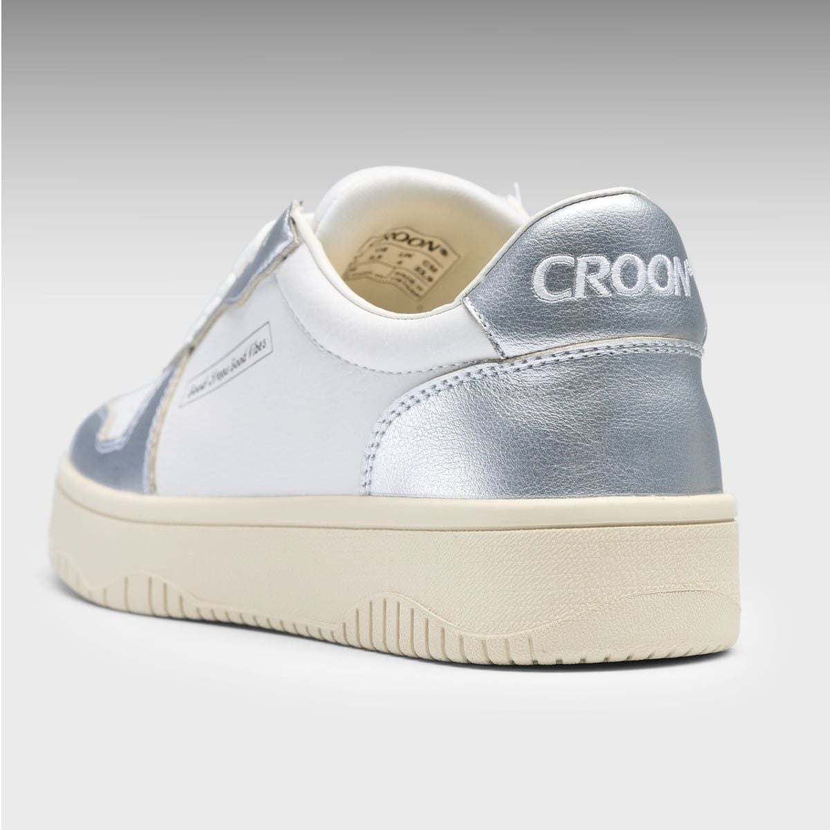  [CHÍNH HÃNG] Giày Sneaker CROON CROURT - Màu Bạc 