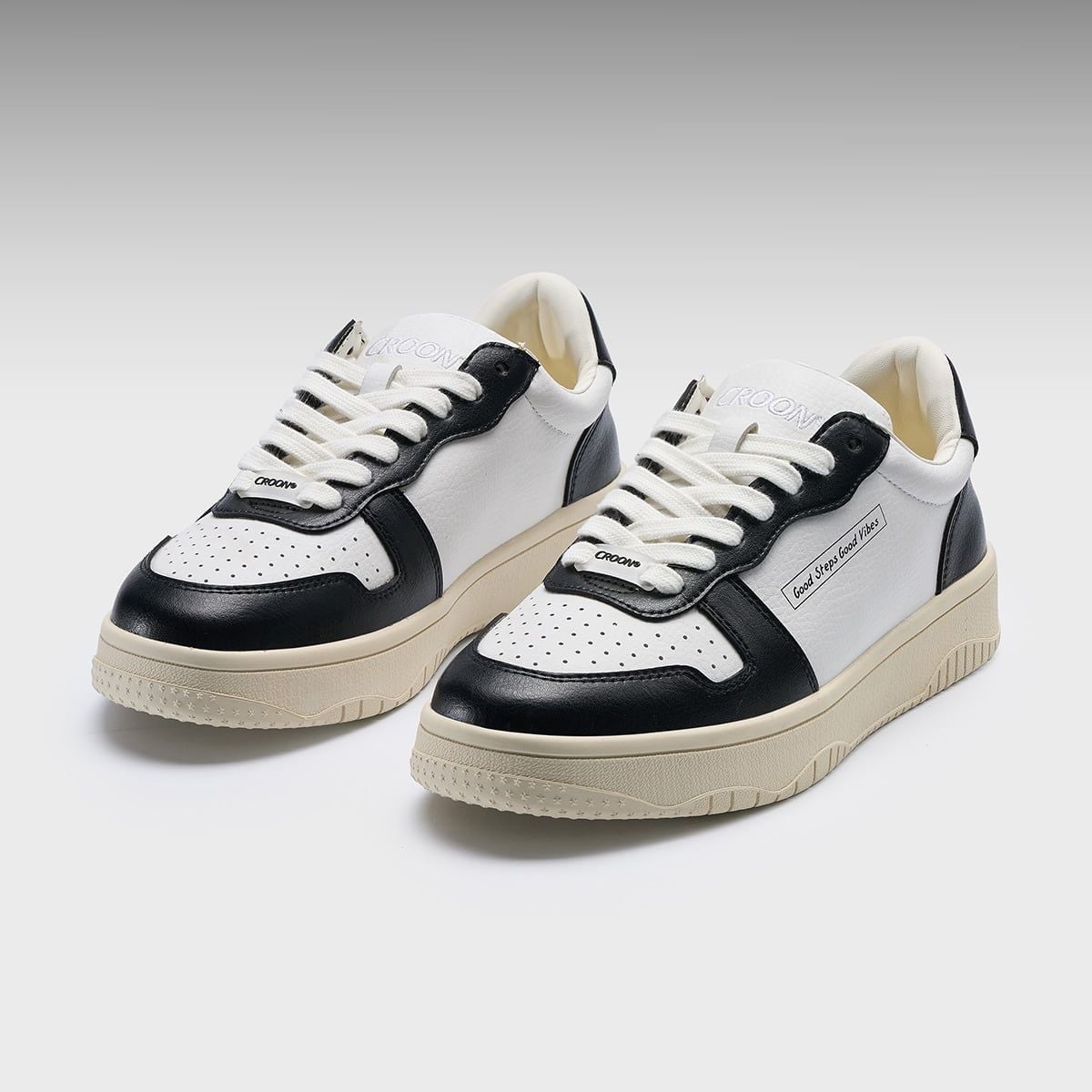  [CHÍNH HÃNG] Giày Sneaker CROON CROURT - Màu Đen 
