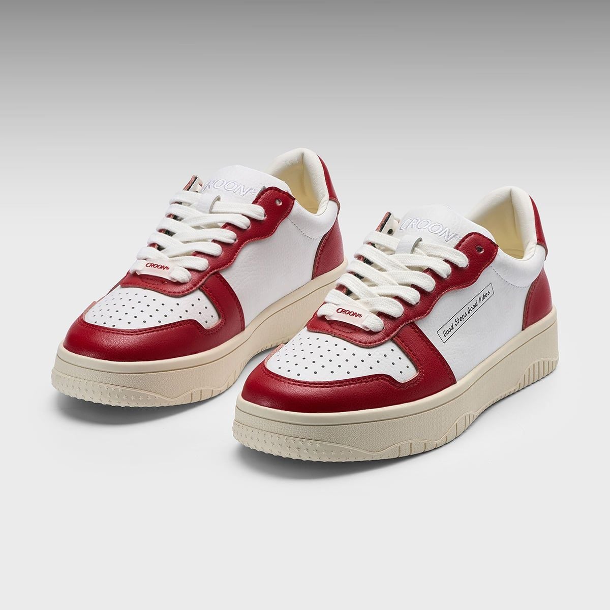  [CHÍNH HÃNG] Giày Sneaker CROON CROURT - Màu Đỏ 