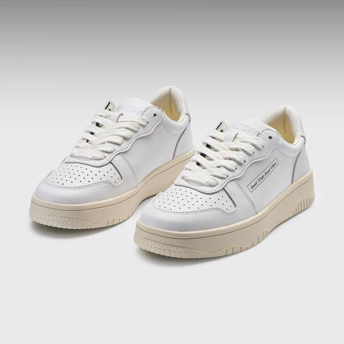  [CHÍNH HÃNG] Giày Sneaker CROON CROURT - Màu Trắng 