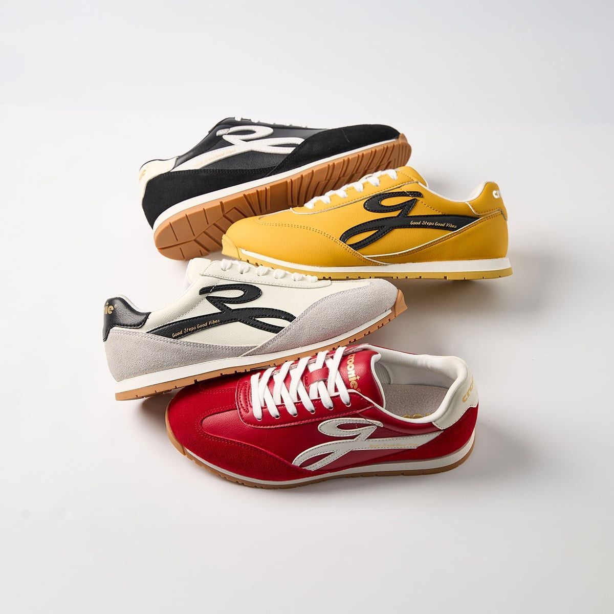  [CHÍNH HÃNG] Giày Sneaker CROONIE LUNA - Black Vintage - Màu Đen 