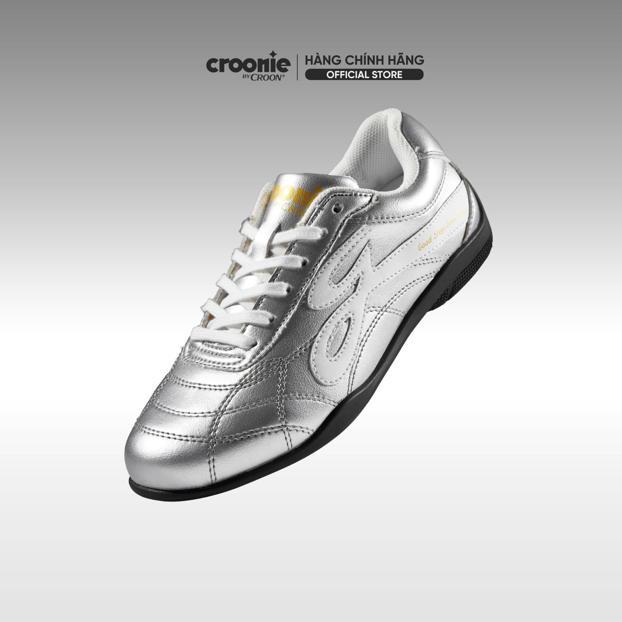  [CHÍNH HÃNG] Giày Sneaker Thời Trang CROONIE by CROON phong cách Block Core, Croonie Pulse Soccer CRi25, Made in Vietnam - Màu Bạc 