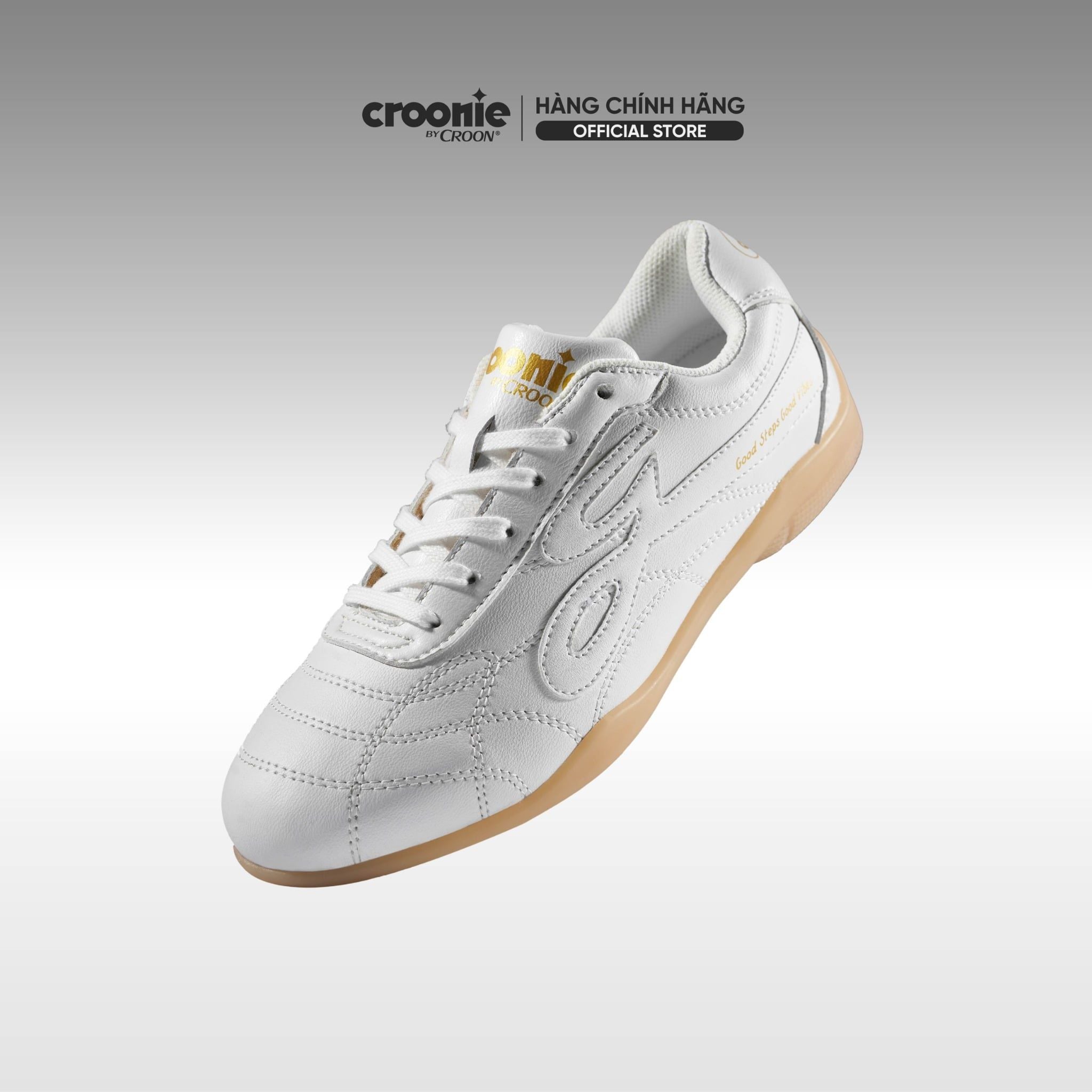  [CHÍNH HÃNG] Giày Sneaker Thời Trang CROONIE by CROON phong cách Block Core, Croonie Pulse Soccer CRi25, Made in Vietnam - Màu Trắng 