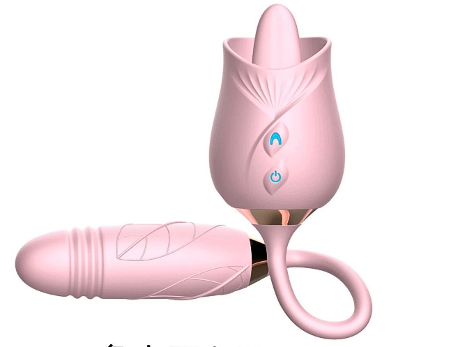 Trứng rung Hoa hồng 2 đầu 10 chế độ liếm, rung thụt dùng pin sạc