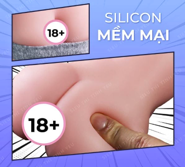 Âm đạo giả kèm ngực  nguyên khối mềm mịn 716 g có lỗ hậu