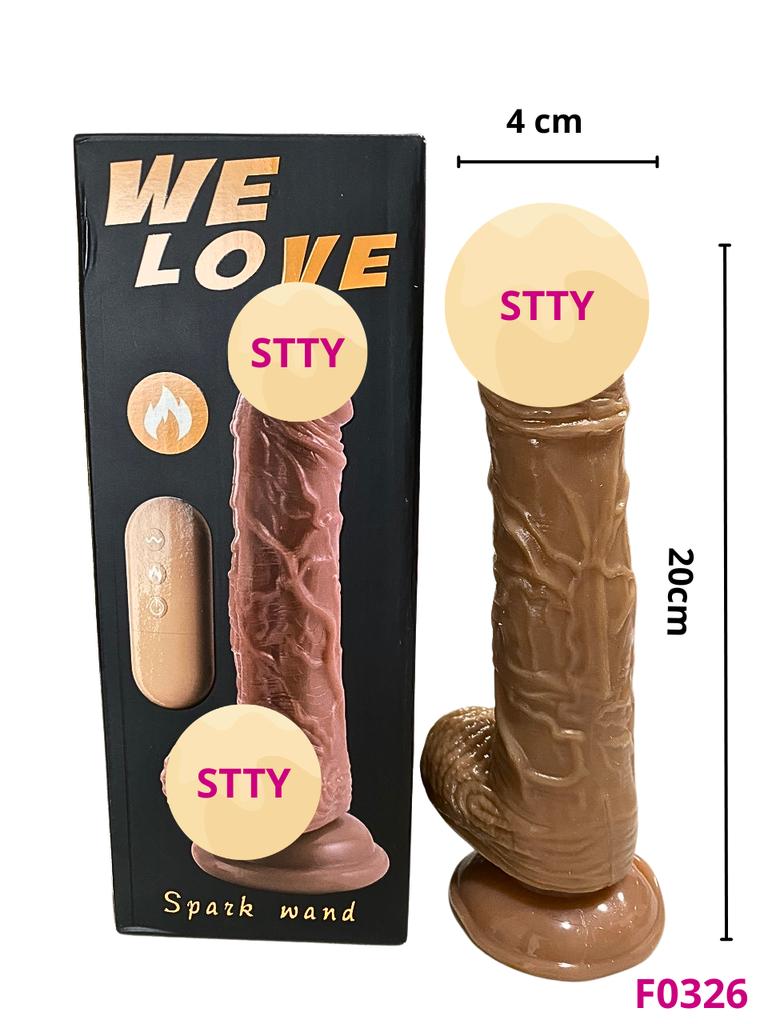 Dương vật giả dính tường LiLo có bìu xoay rung 10 chế độ dùng pin sạc