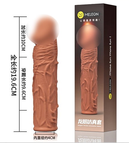 Bao cao su Meleon dài 19.6 cm thân gân