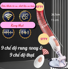 Dương vật giả gắn tường Goognight rung thụt xoay ngoáy 9 tầng số pin sạc