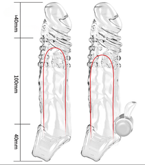 Bao cao su Aichao Răng hổ dài 18 cm rung mạnh ở gốc dùng pin
