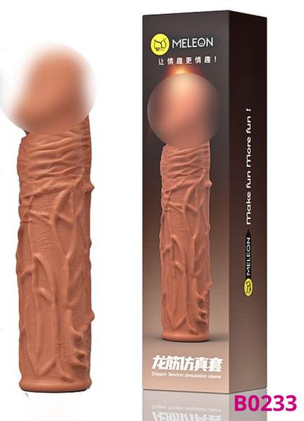 Bao cao su Meleon dài 19.6 cm thân gân