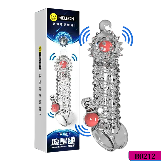 Bao cao su Meleon dài 18.6cm có gai có rung búa sao băng