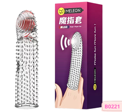 Bao cao su ngón tay Meleon rung mạnh có vân tay có gai