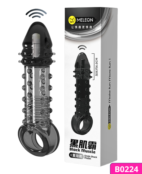 Bao cao su Meleon Back Muscle dài 19cm rung ở đầu dùng pin
