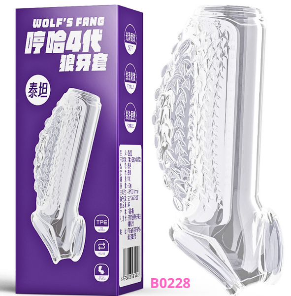Bao cao su Răng sói thế hệ 4 dài 11.5 cm hở đầu