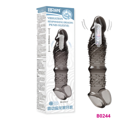 Bao cao su Aichao Yinglong Wolf Tooth dài 22.5 cm rung mạnh đầu trơn thân vân vảy rồng