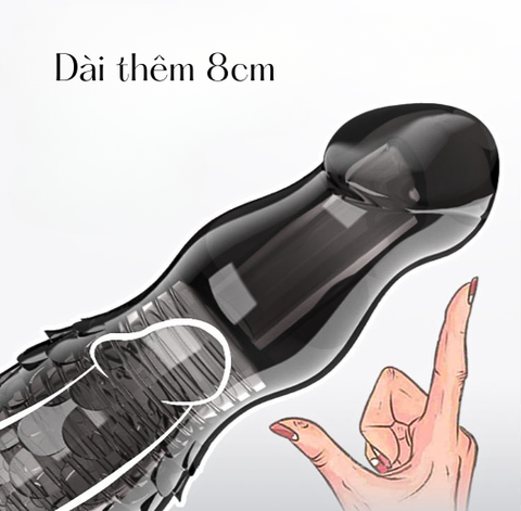 Bao cao su Aichao Pháo thép dài 22 cm rung mạnh đầu trơn thân vân vảy rồng