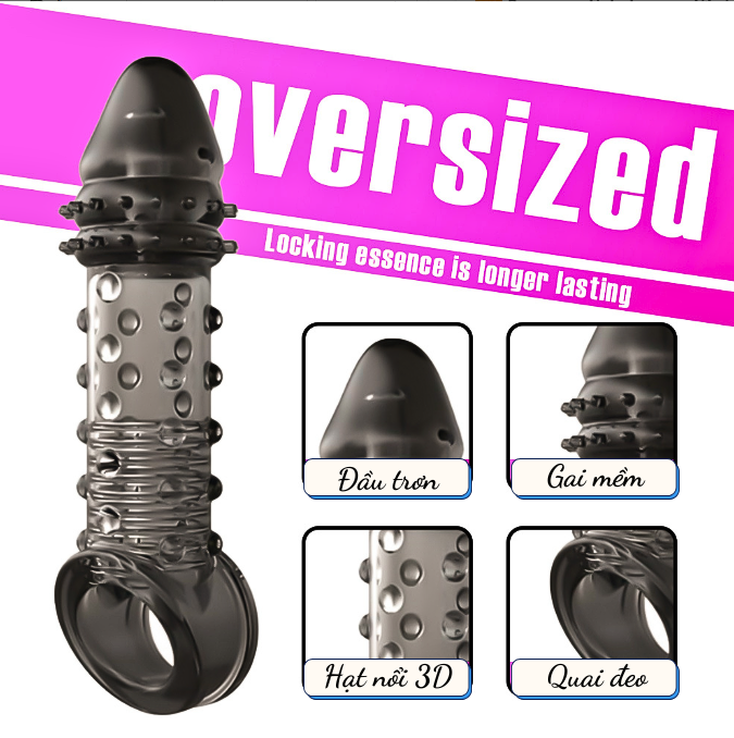 Bao cao su Meleon Back Muscle dài 19cm rung ở đầu dùng pin