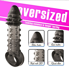 Bao cao su Meleon Back Muscle dài 19cm rung ở đầu dùng pin