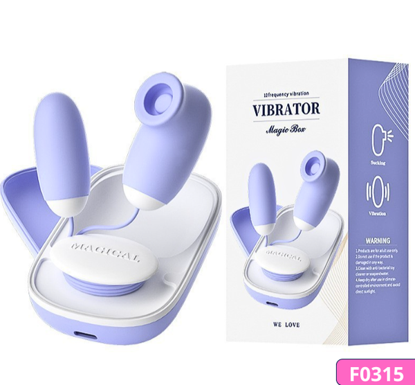 Trứng rung Lilo hộp ma thuật 2 đầu 12 chế độ rung dùng pin sạc