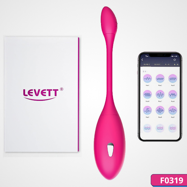 Trứng rung LEVETT 9 chế độ rung sốc điện điều khiển qua app dùng pin sạc