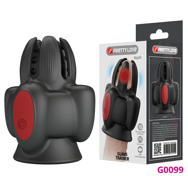 Máy tập dương vật Pretty Love Wyalt Glans Trainer 10 chế độ rung pin sạc